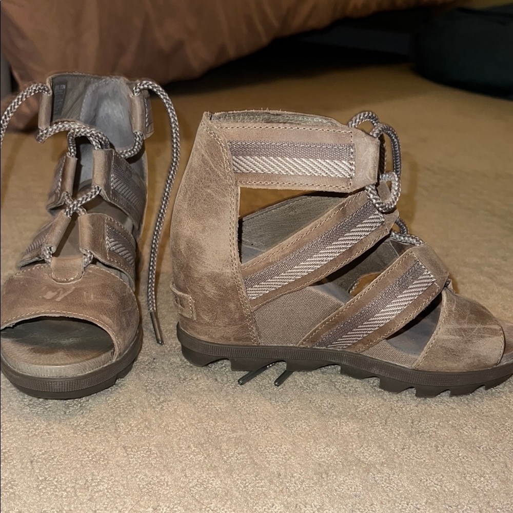 Sorel Brown Outdoor Sandals with Rugged Design